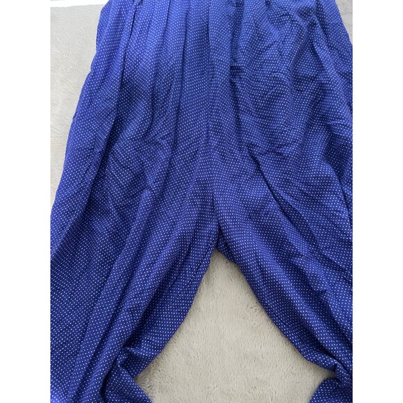 Maeve By Anthropologie Blue Polka Dot Jumpsuit With Ruffle Collar & Sleeveless - Picture 8 of 11